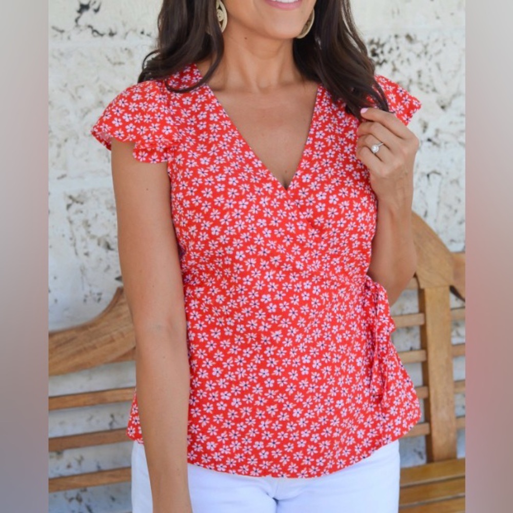Floral Wrap Top by Old Navy